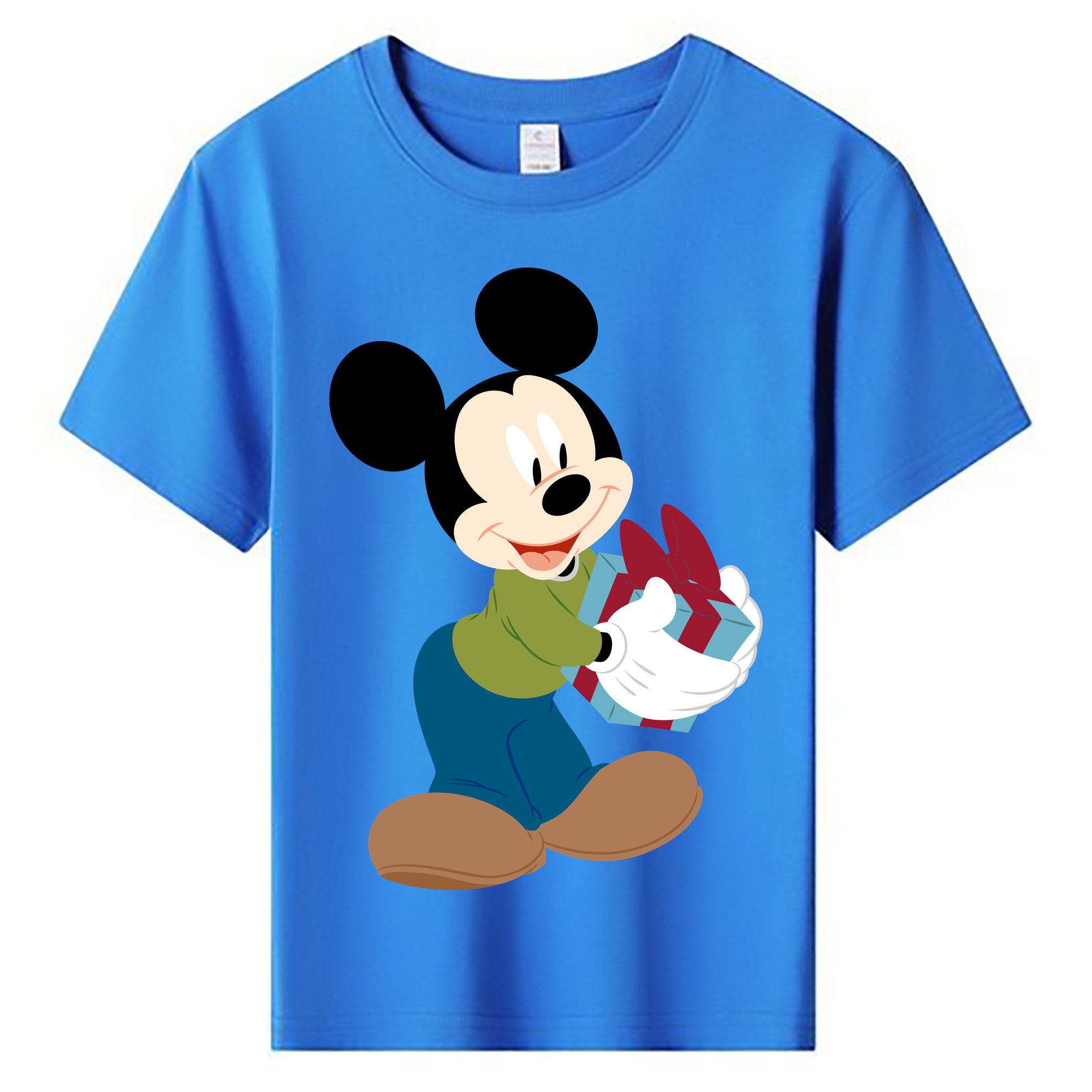 ミッキーマウス Mickey Mouse 綿100％キッズTシャツ（フロントプリント）